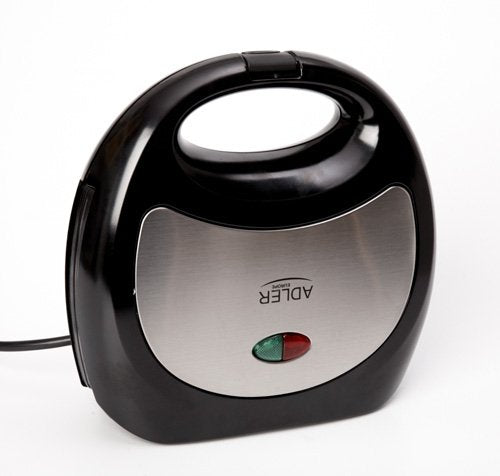 Sandwichera Adler Ad 3015, 750 W Negro, Plata