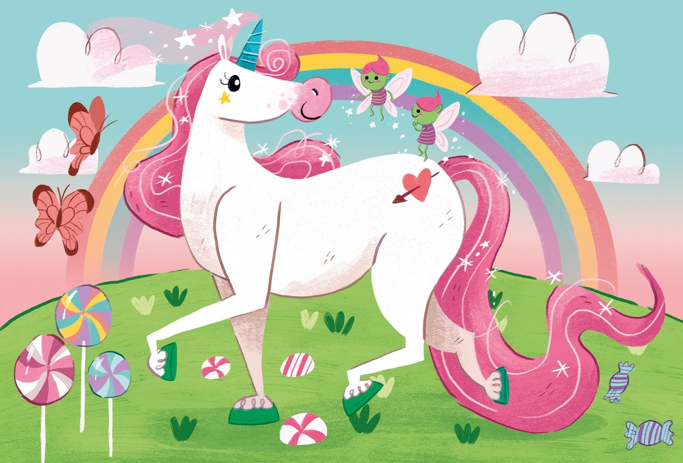 Puzzle Unicornios 104 Piezas Un Mundo Mágico De Colores