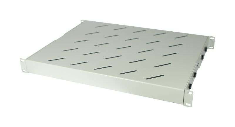 Allnet 19\"Zbh. Fachboden Fem, Para 1200mm Schrank Tiefe, 1he, Lichtgris, T950-1050mm