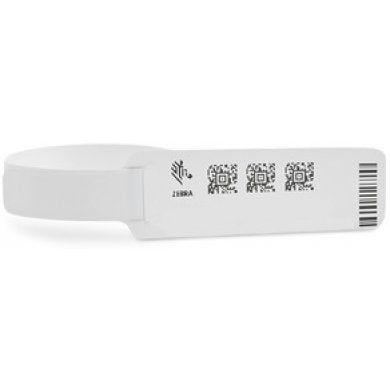 Zebra Z-Band Ultrasoft Blanco Pulsera De Hospital