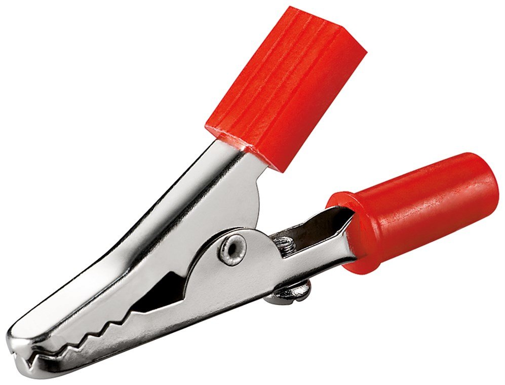 Goobay 11413 Conector Alligator Clip Rojo