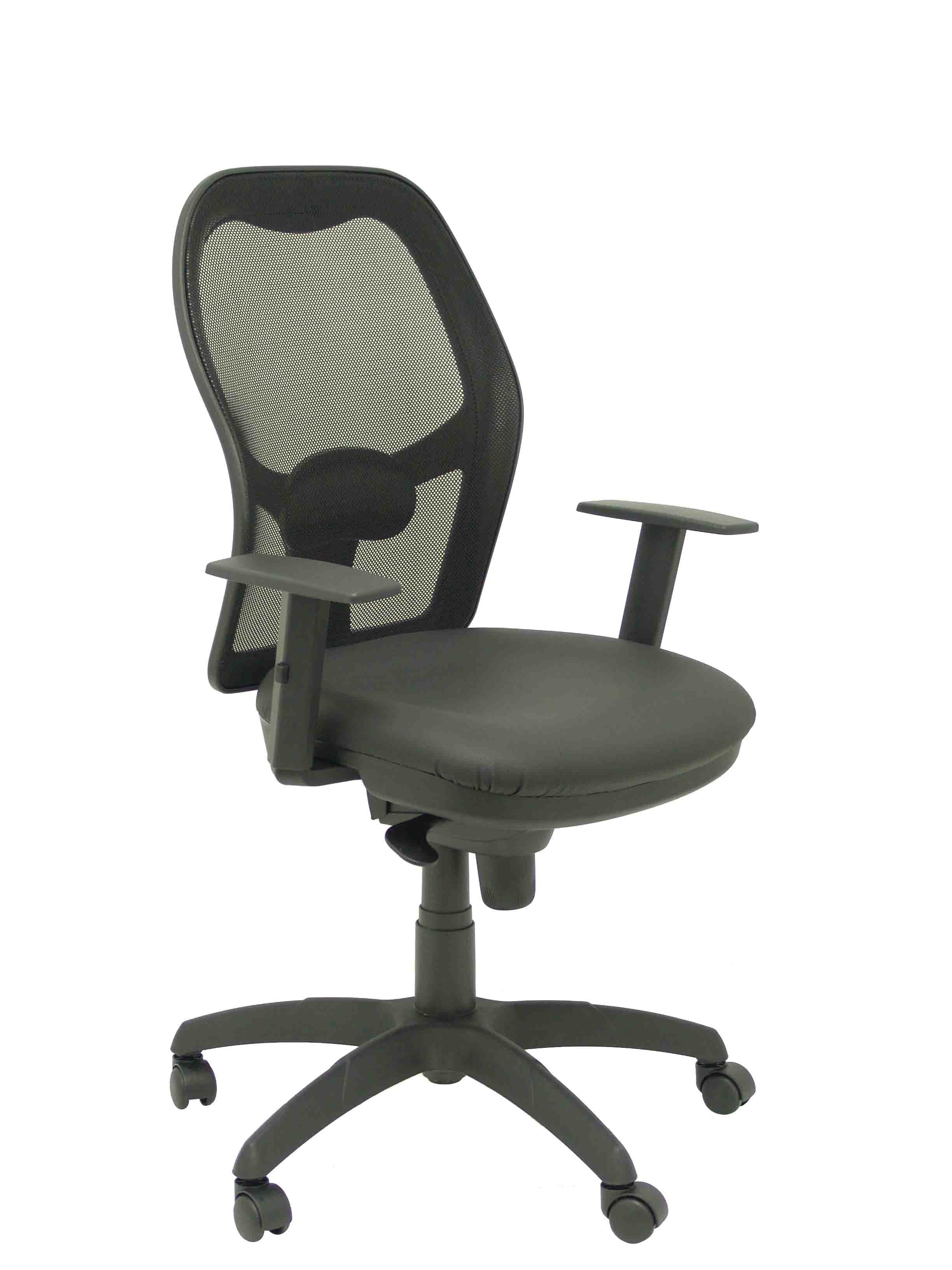 Silla Jorquera Malla Negra Asiento Similpiel Negr