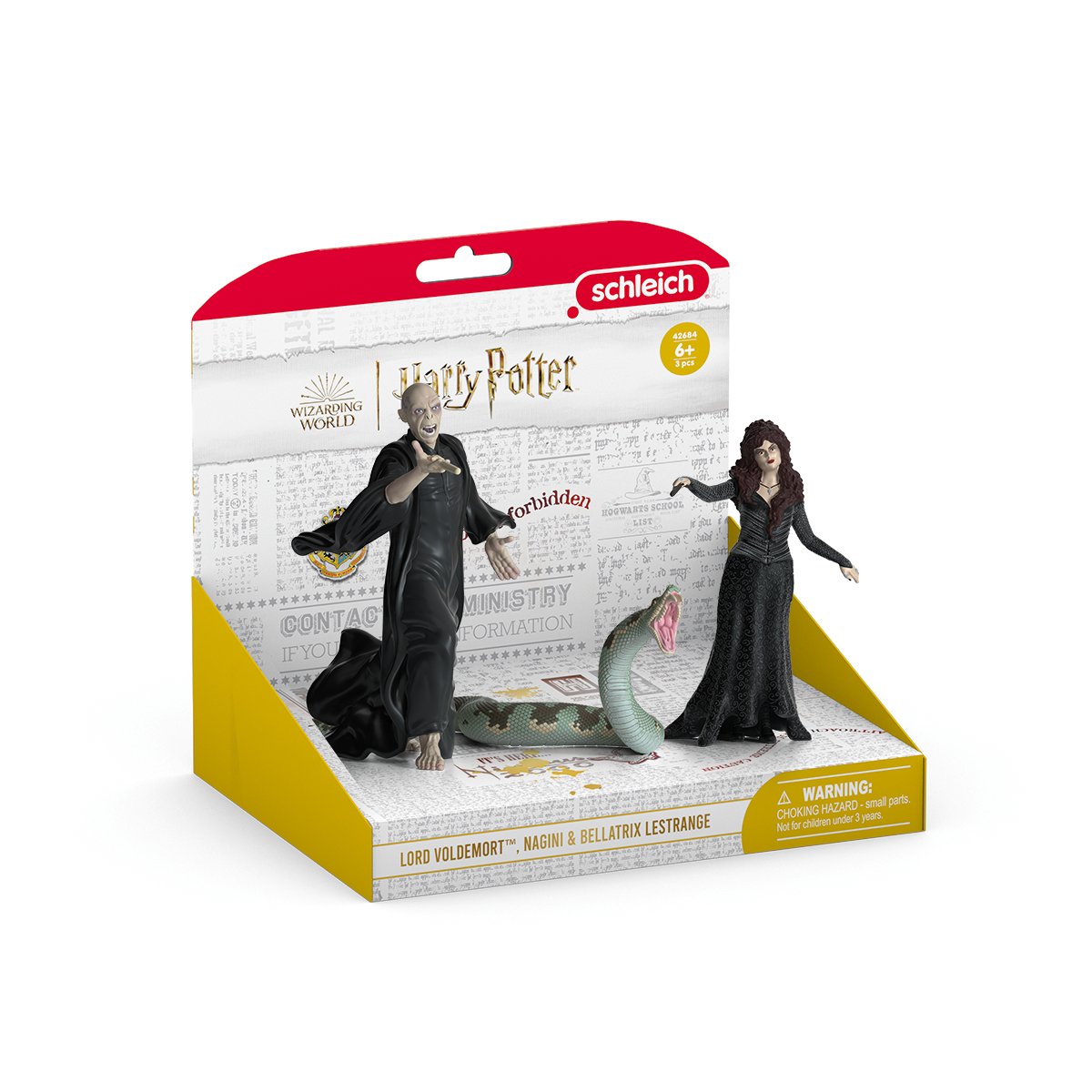 Schleich Wizarding World Lord Harry Potter - Voldemort Con Nagini Y Bellatrix, Figura De Juguete 42684