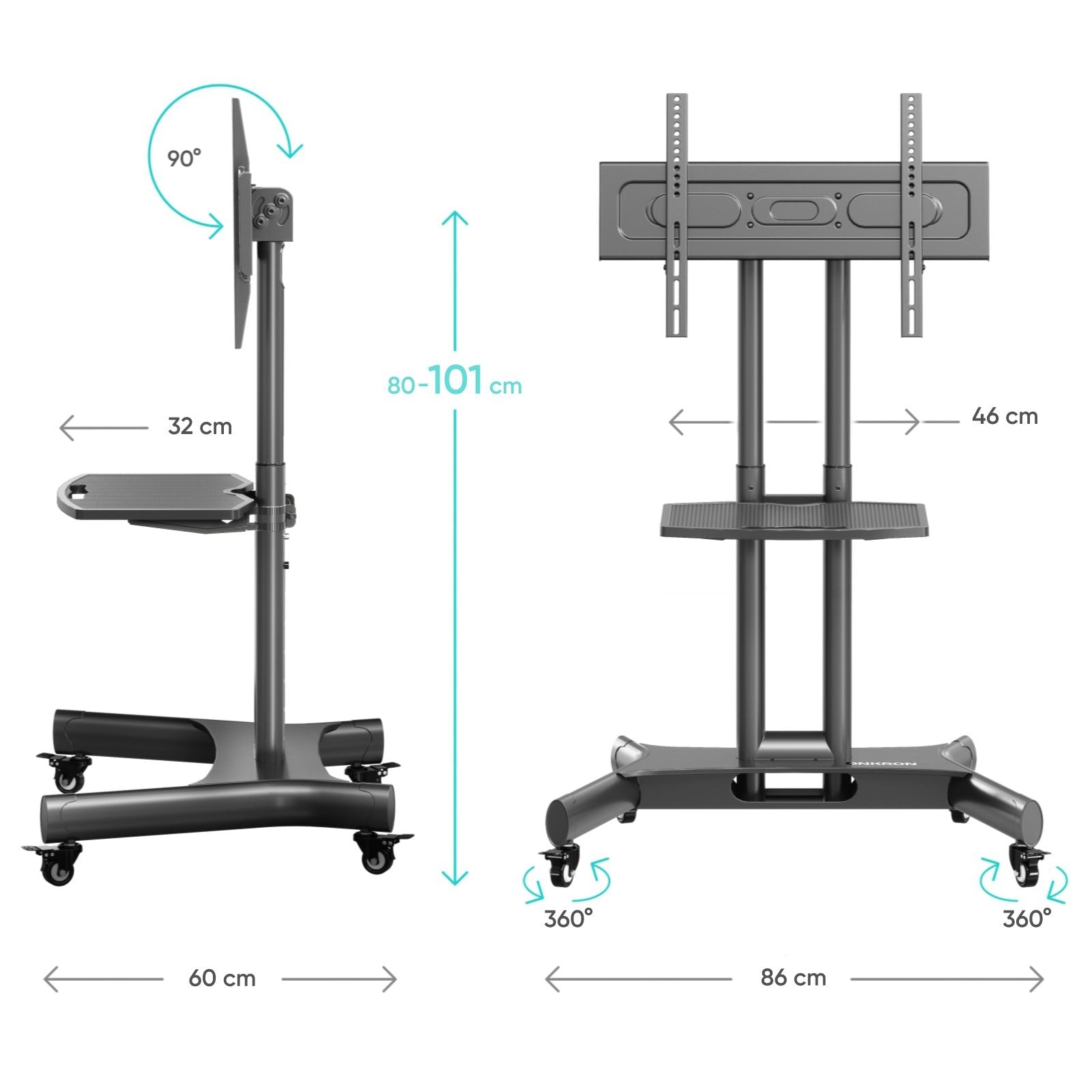EAN 4603728443508 - ONKRON TS1350-B soporte para TV 177,8 cm (70") Negro imagen 14
