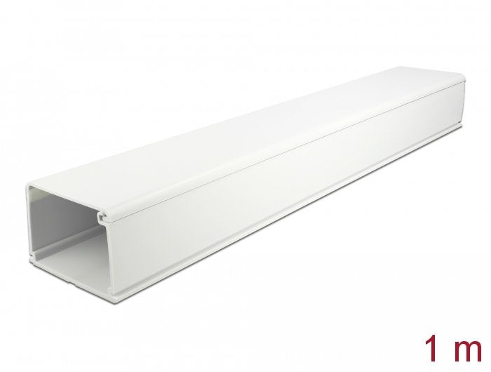 Delock Cablekanal Mit Deckel Selbstklebend 83 X 54 Mm - Länge 1 M Weiss
