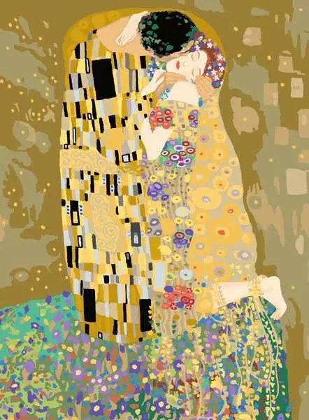 Ravensburger Creart Art Collection Canvas Edition - The Kiss (Klimt), Pintura 23916
