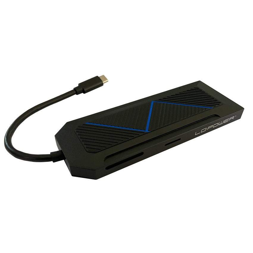 EAN 4260070129100 - LC-Power LC-HUB-C-MULTI-6-RGB hub de interfaz USB 3.2 Gen 2 (3.1 Gen 2) Type-C 5000 Mbit/s Negro imagen 1