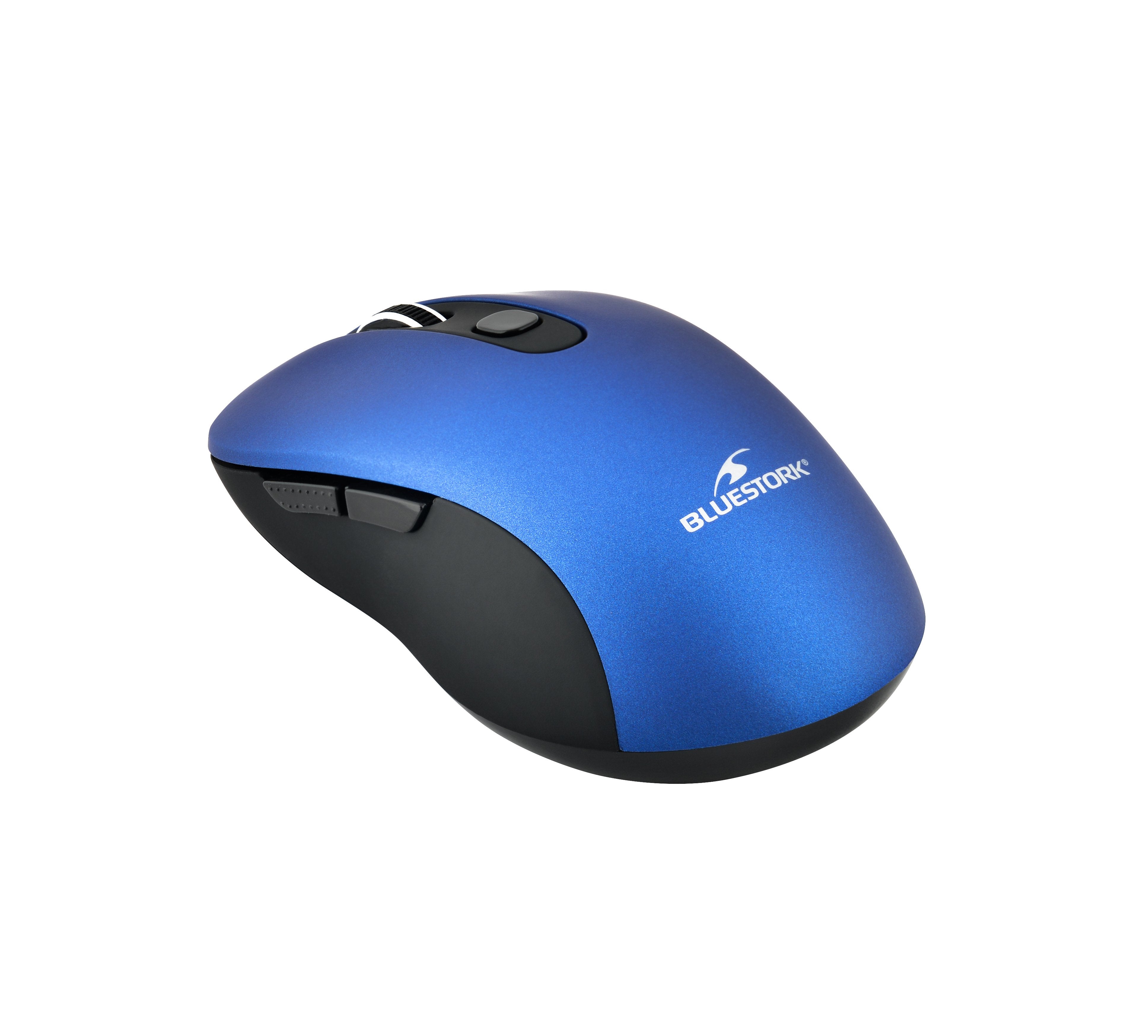 Bluestork Office 60 Ratón Inalámbrico 2,4 Ghz 1000/1600 Ppp Azul Claro Metálico