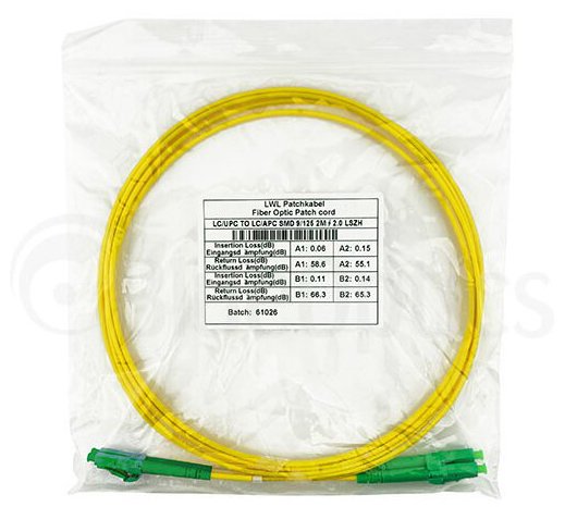 Blueoptics Sfp3131bu1mm Cable De Fibra Optica 1 M Lc G.657.A1 Amarillo