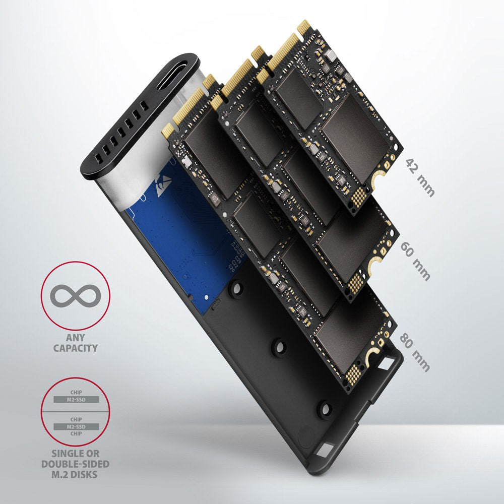 EAN 8595247907097 - Axagon EEM2-SB2 caja para disco duro externo Caja externa para unidad de estado sólido (SSD) Negro M.2 imagen 9