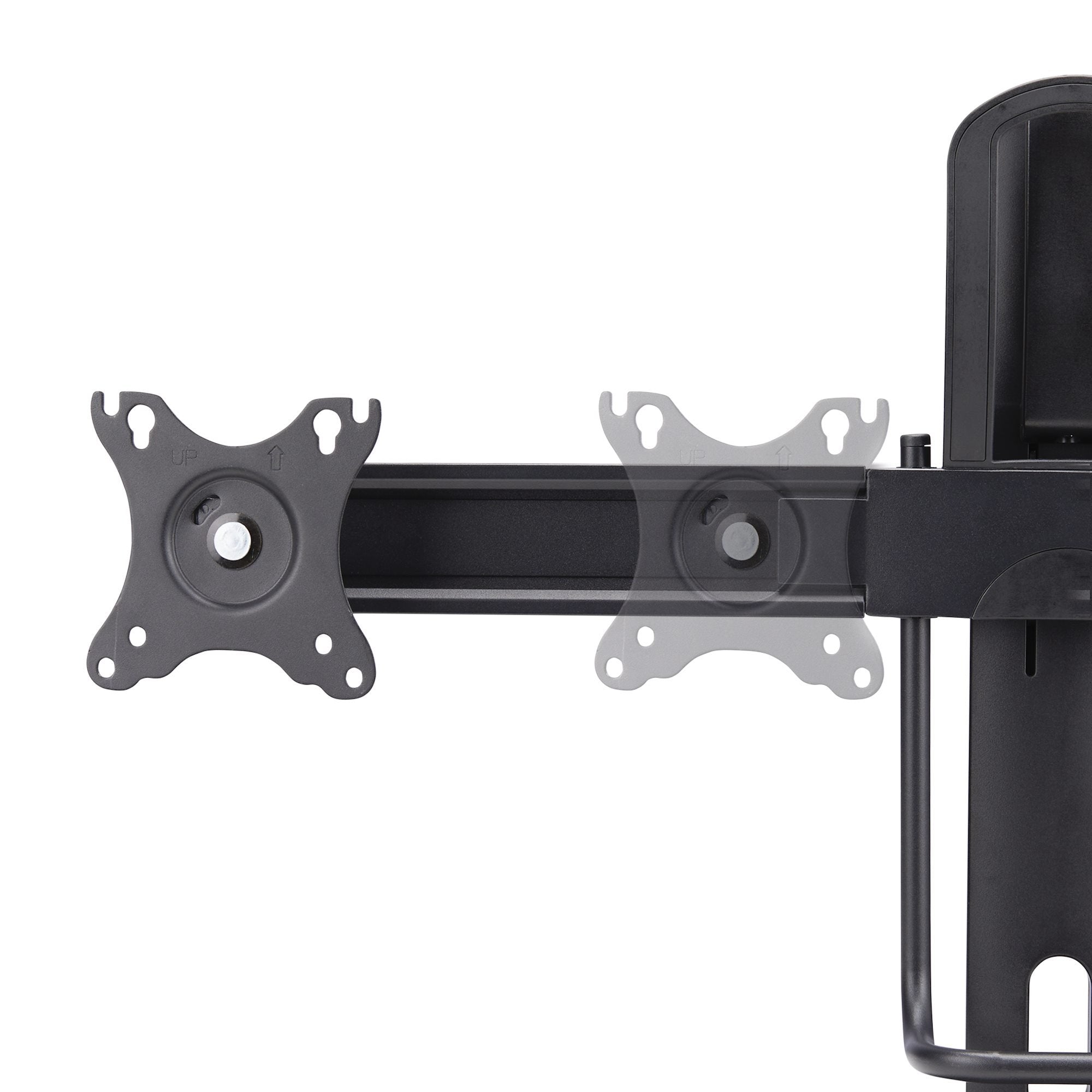 Startech.Com Crossbar Dual Monitor Desk Stand, Double 27inch Screens/Vesa Aufstellung - Für 2 Monitore - Negro