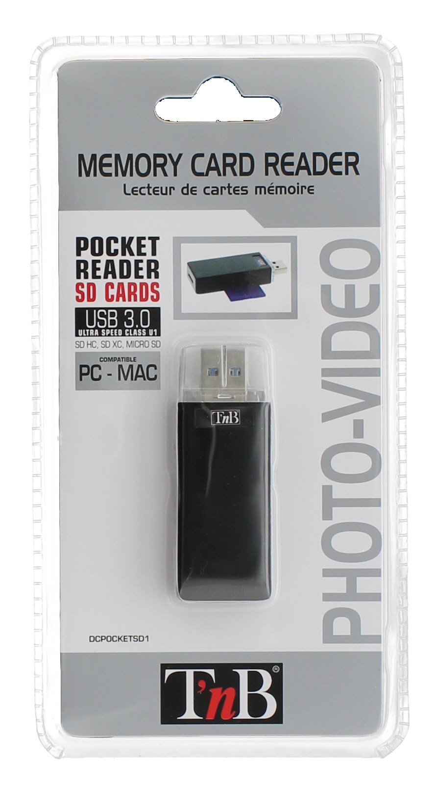 EAN 3303170062753 - T'nB DCPOCKETSD1 lector de tarjeta USB 3.2 Gen 1 (3.1 Gen 1) Negro imagen 2