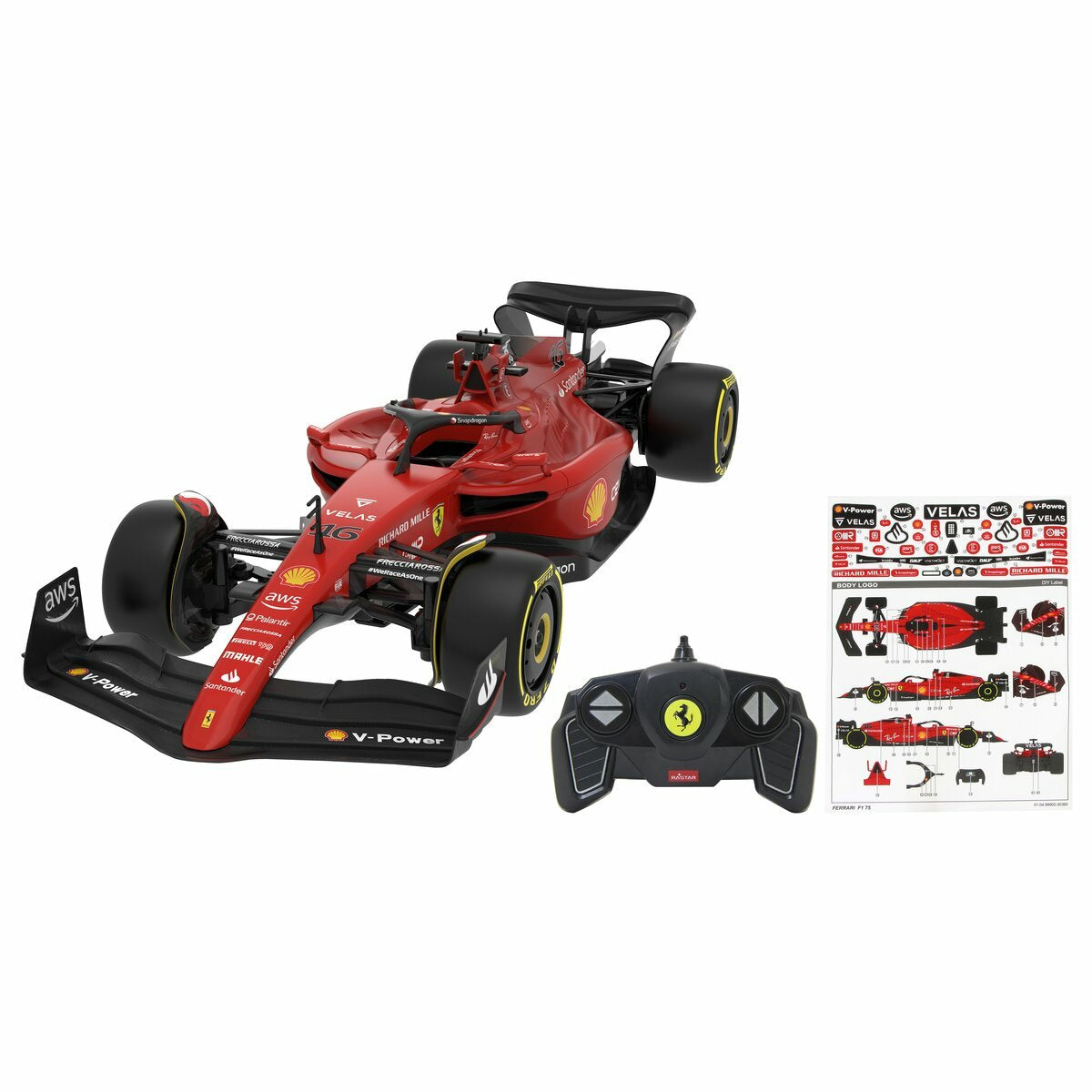 Jamara Mclaren Ferrari F1-75 1:18 2,4ghz Rojo