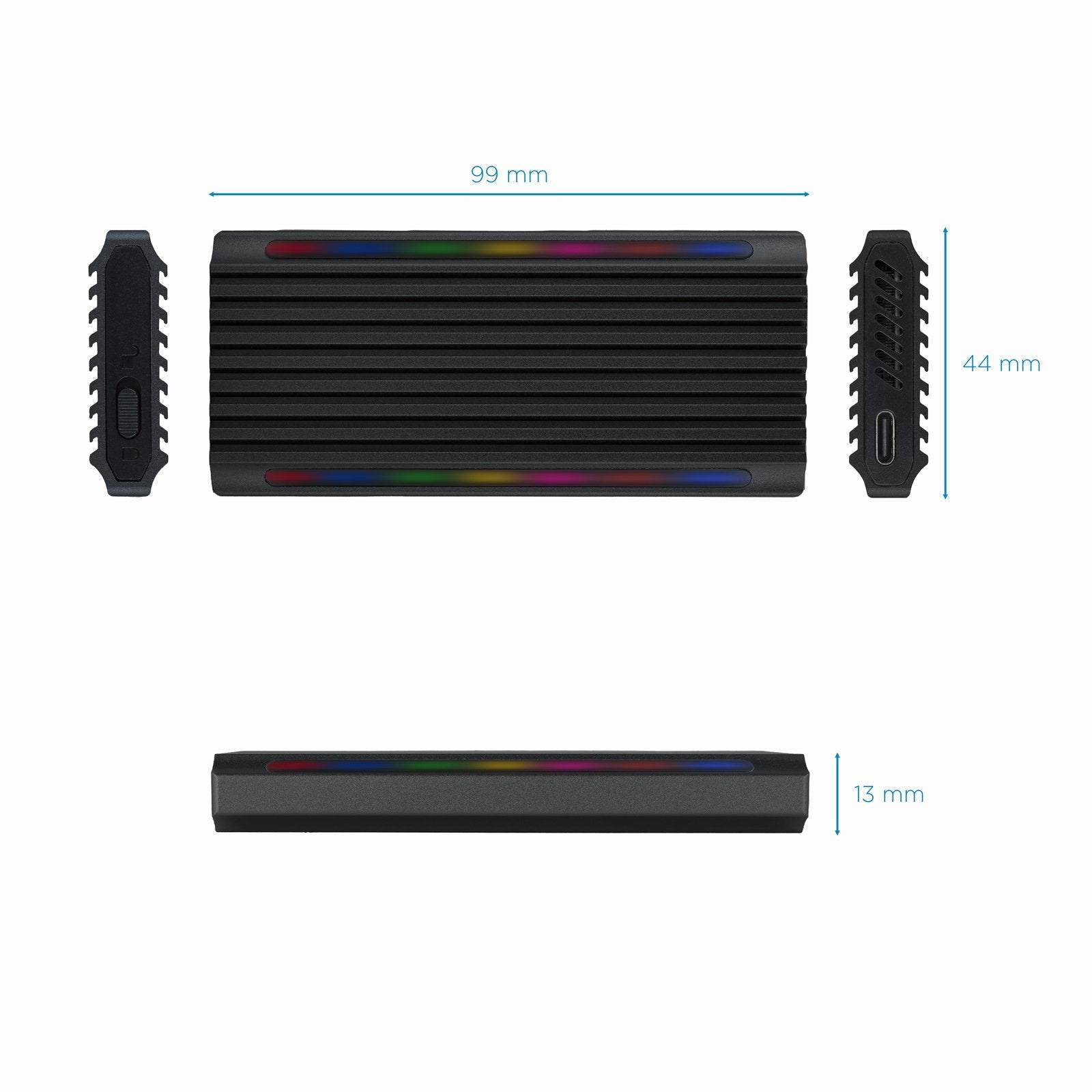EAN 8433281011373 - TooQ Shinobi Caja externa para unidad de estado sólido (SSD) Negro M.2 imagen 3
