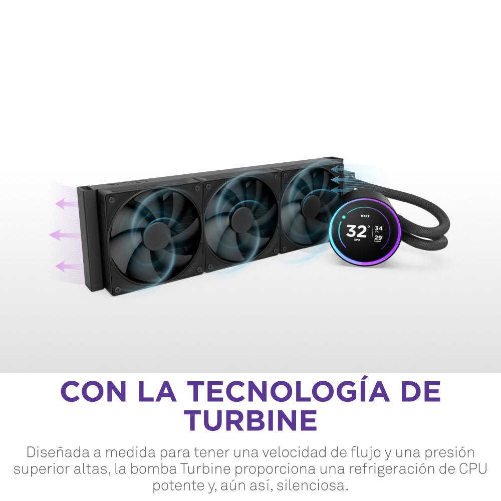 EAN 5056547204130 - NZXT Kraken Elite 360 Procesador Sistema de refrigeración líquida todo en uno 12 cm Negro 1 pieza(s) imagen 7