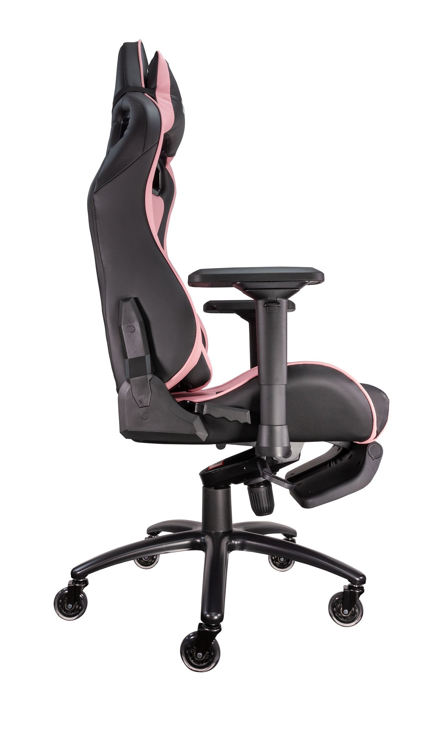 Talius Silla Caiman V2 Gaming Negra/Rosa, Reposapies, 4d, Frog
