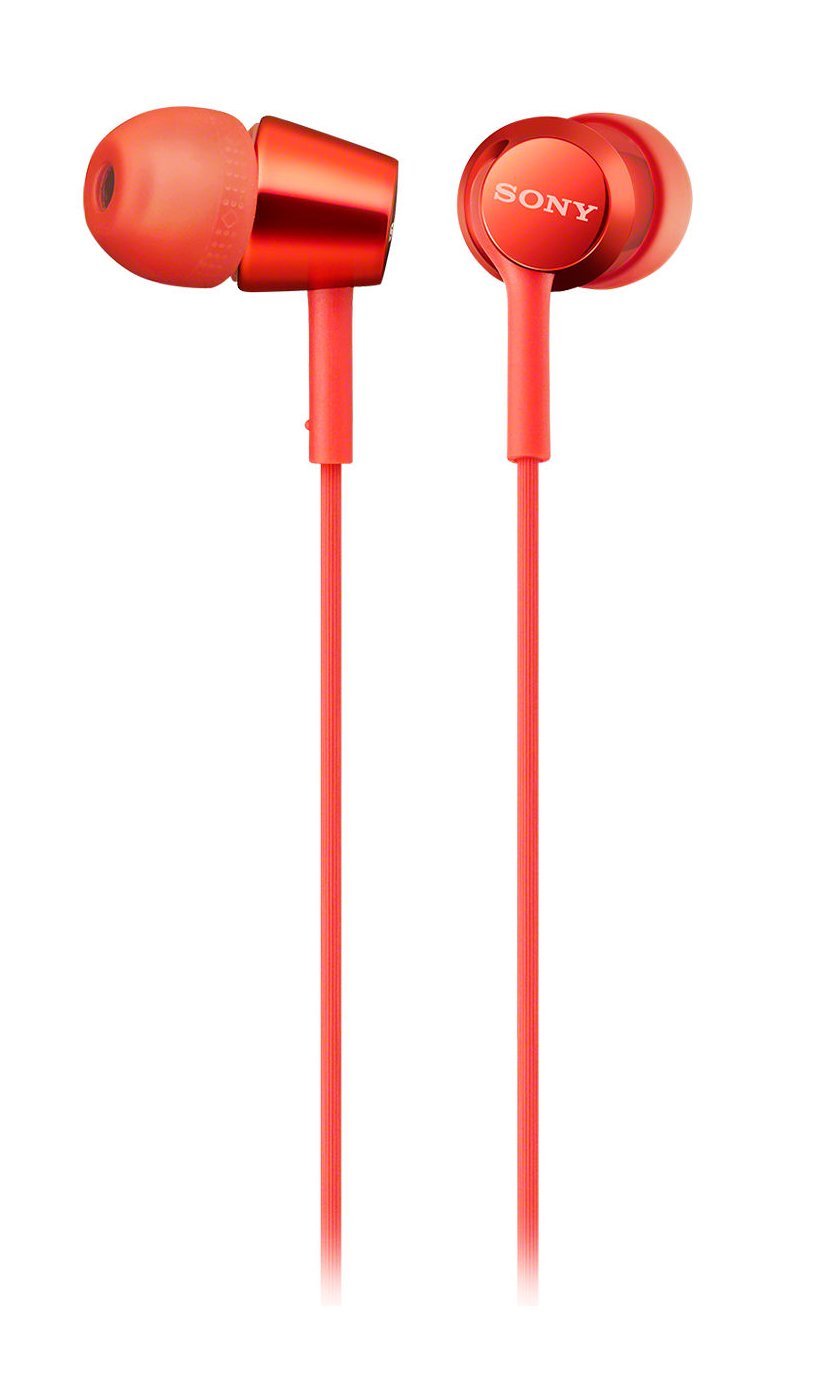 Auriculares Sony Mdr-Ex155ap Micrófono 9 Mm 1,2 Metros Rojo