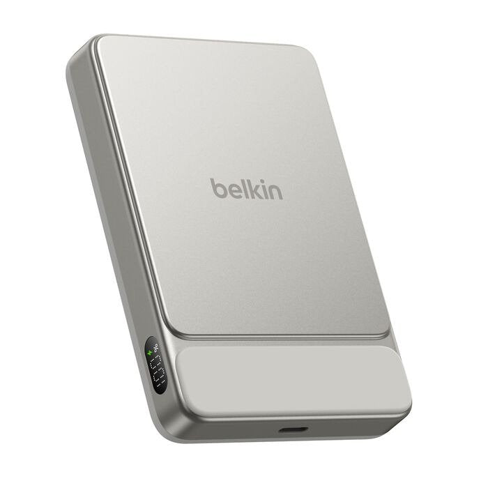 Belkin Ultracharge Pro 10k Qi2 25w Pd30w Slim Magnetic Display Powerbank Sand Metal