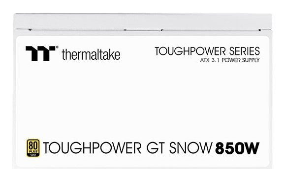 Fuente De Alimentación Thermaltake Toughpower Gt Snow 850w Para Pc Blanco, 1x Gpu De Alta Potencia De 12 Pines, 4x Pcie, Gestión De Cables, 850 Vatios Ps-Tpt-0850fnfage-W