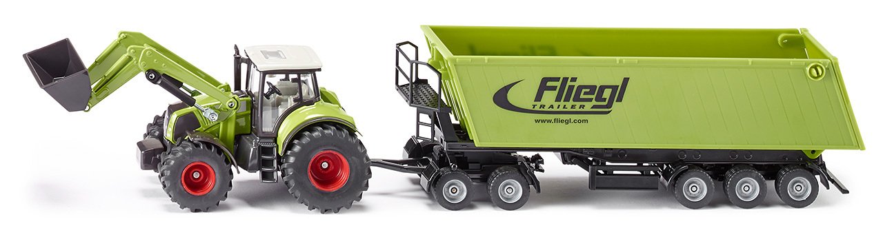 Tractor Granjero Siku Con Cargador Frontal, Muñeca Y Desmontador 10194900002