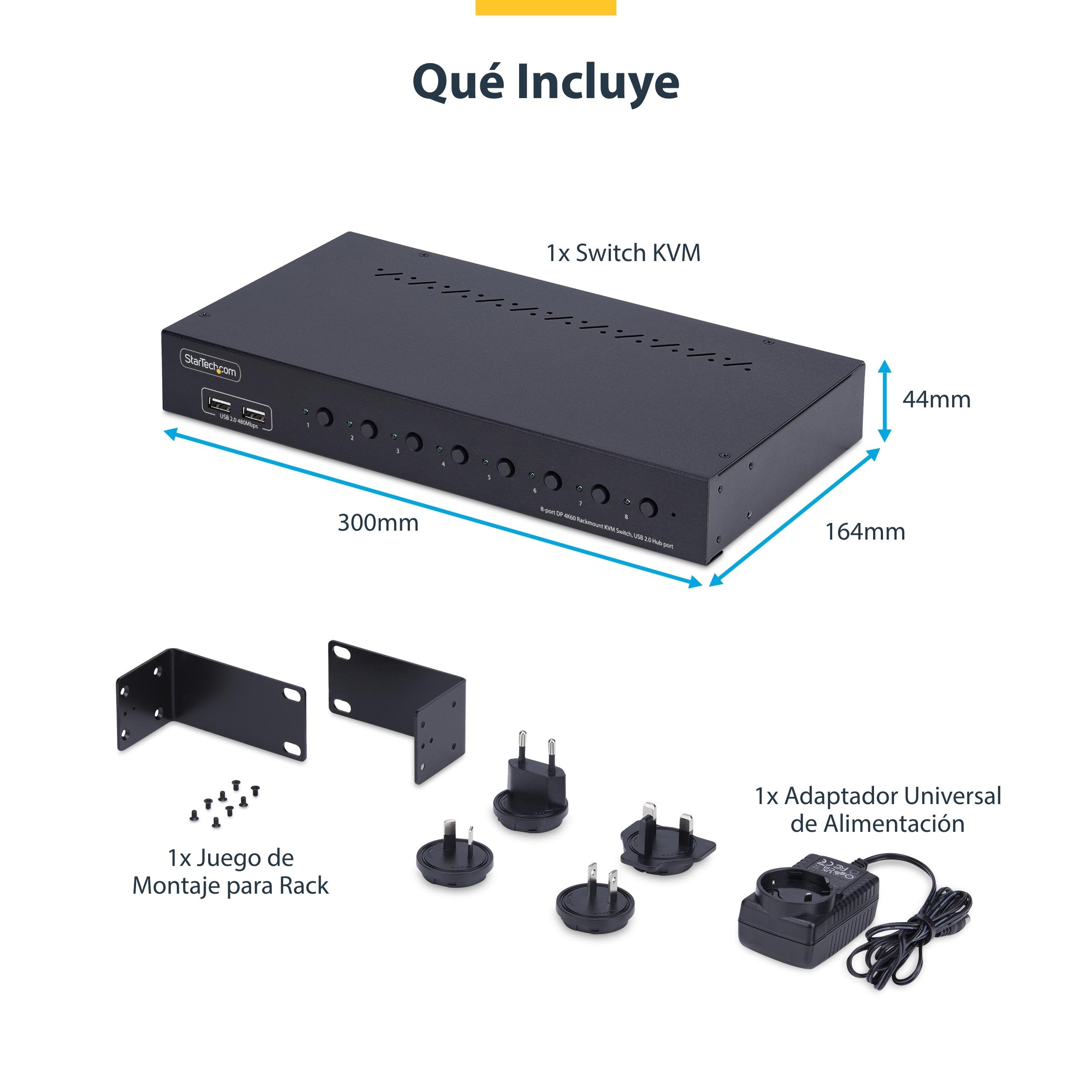 Startech.Com R8ad122-Kvm-Switch Interruptor Kvm Montaje En Rack Negro