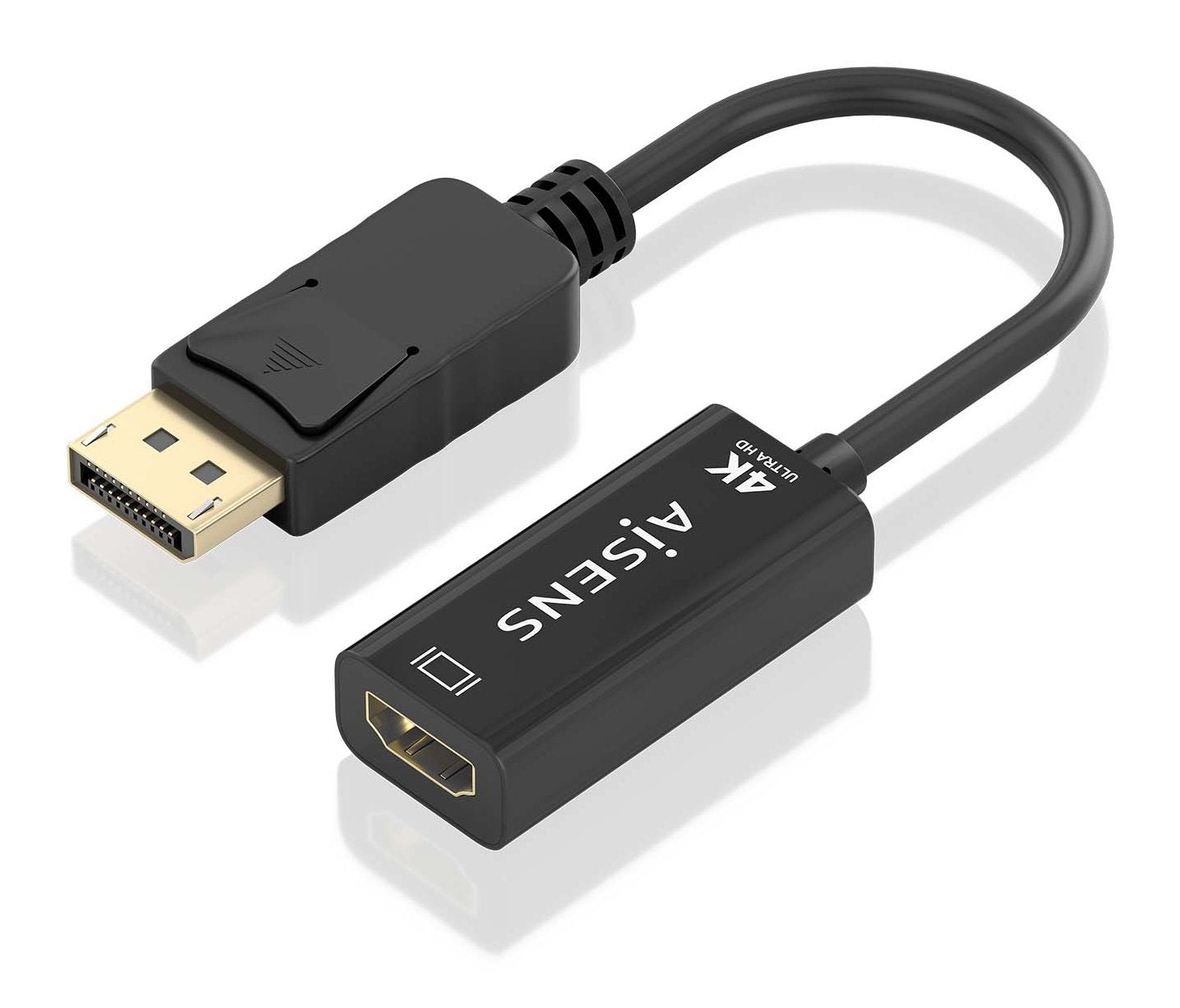 Aisens Conversor Displayport A Hdmi 4k@60hz, Dp/M-Hdmi/M, Negro, 15cm