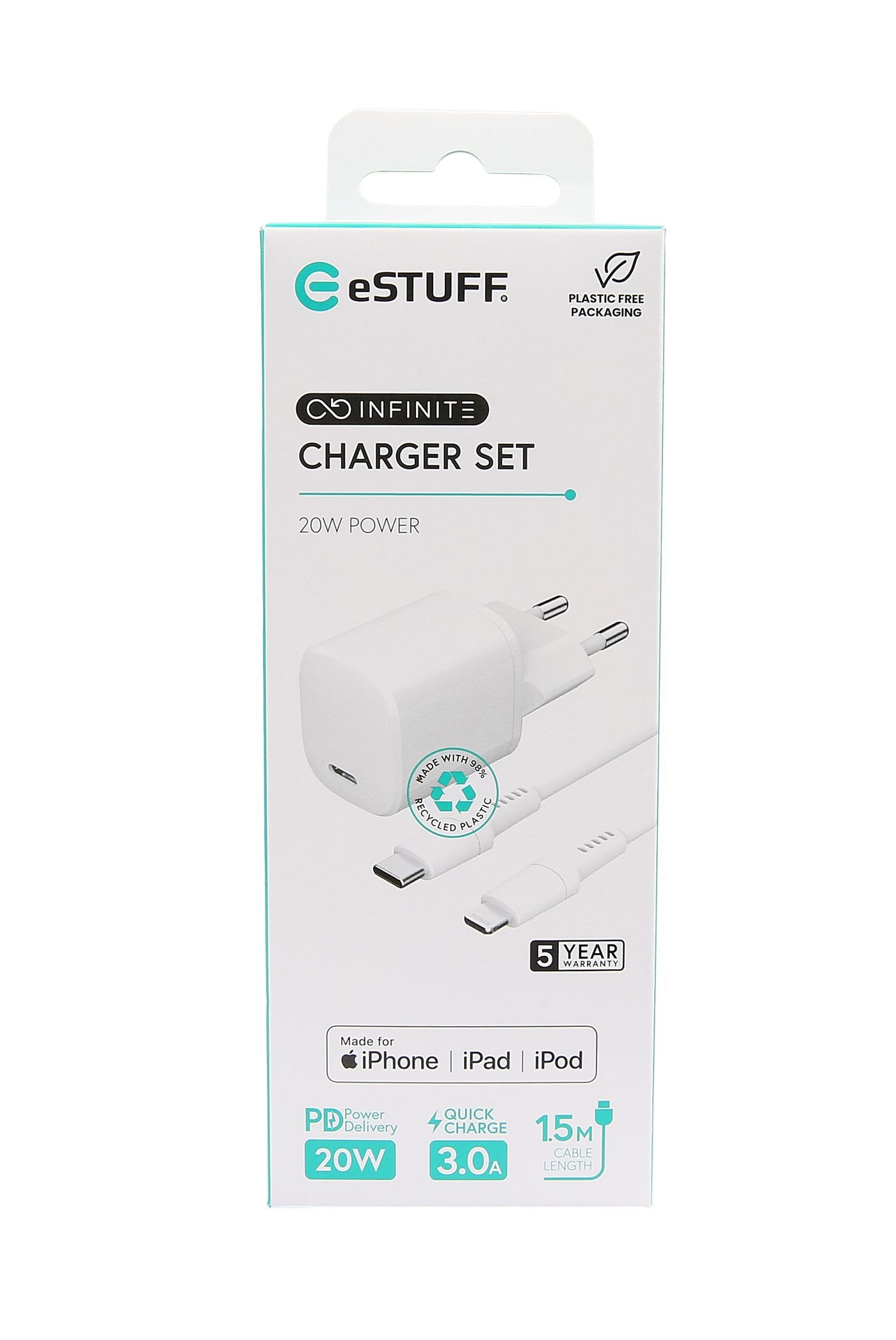 Estuff Es637600 Cargador De Dispositivo Móvil Smartphone, Tableta Blanco Corriente Alterna Interior
