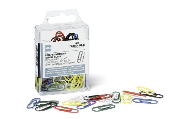 Clips Para Letras Durable 26 Mm Recubiertos De Plámico 100 Piezas
