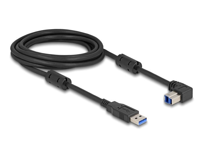 Delock 81114 Cable Usb 5 Gbps Tipo-A Macho A Tipo-B Macho 90° Acodado Hacia Abajo 3 M