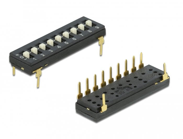 Delock Interruptor Dip Tri-State 9 Dígitos Con Paso De 2,54 Mm Tht 2 Piezas