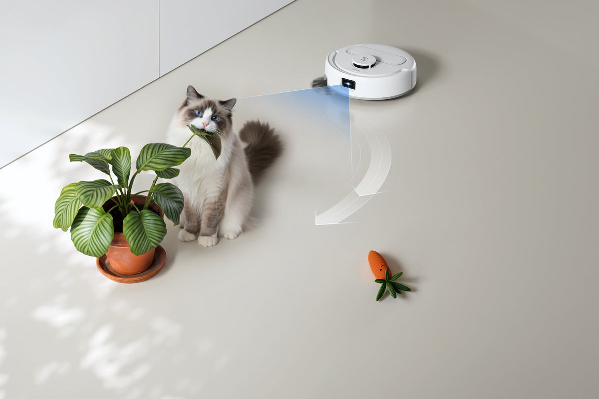 Ecovacs Deebot Mini 2 Vacuum Cleaner,Robot,Wet&Dry,Compact Design,White+Auto-Empty Station
