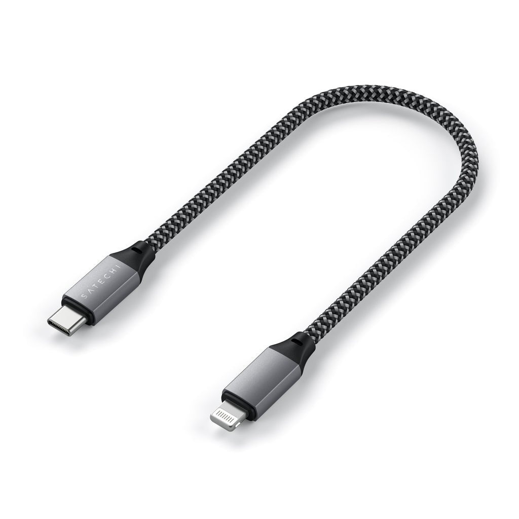 EAN 0879961008840 - Satechi ST-TCL10M cable USB 0,25 m USB C USB C/Lightning Negro, Gris imagen 2