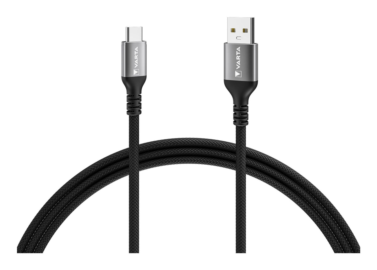 EAN 4008496066216 - Varta 57935 cable USB 2 m USB A USB C 5 Gbit/s 60 W Negro, Gris imagen 2