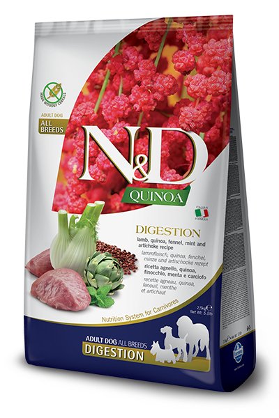 Comida Para Perros Farmina Quinoa Digestión Adulto Med Max Cordero 7kg
