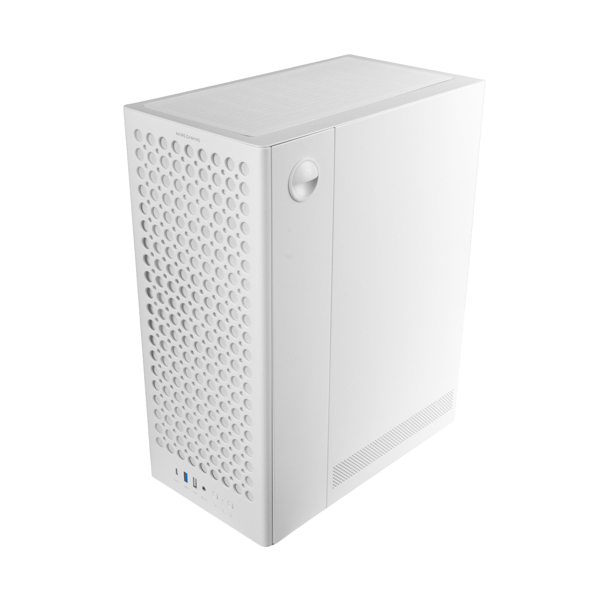 Caja Pc Atx Mars Gaming Mc-T800 Frontal Airdot Mesh 4x Ventiladores Fdb Cablehatch Usb-C Blanco