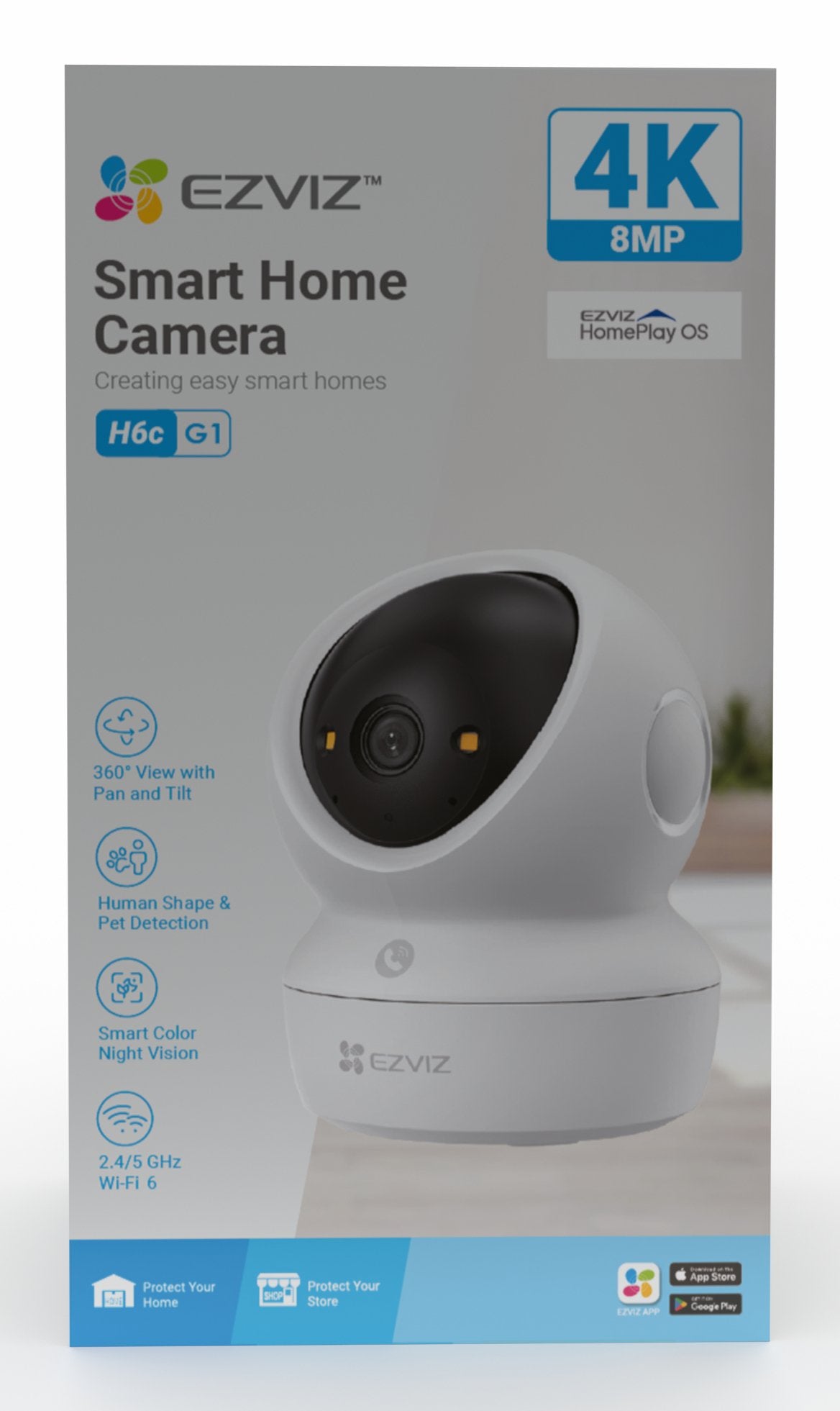 EAN 6941545641645 - EZVIZ H6c G1 4K Esférico Cámara de seguridad IP Interior 3840 x 2160 Pixeles Techo/Pared/Escritorio imagen 38