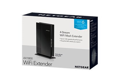 Netgear 4pt Ax1800 Wifi Mesh Extender Repetidor De Red Negro 10, 100, 1000 Mbit/S