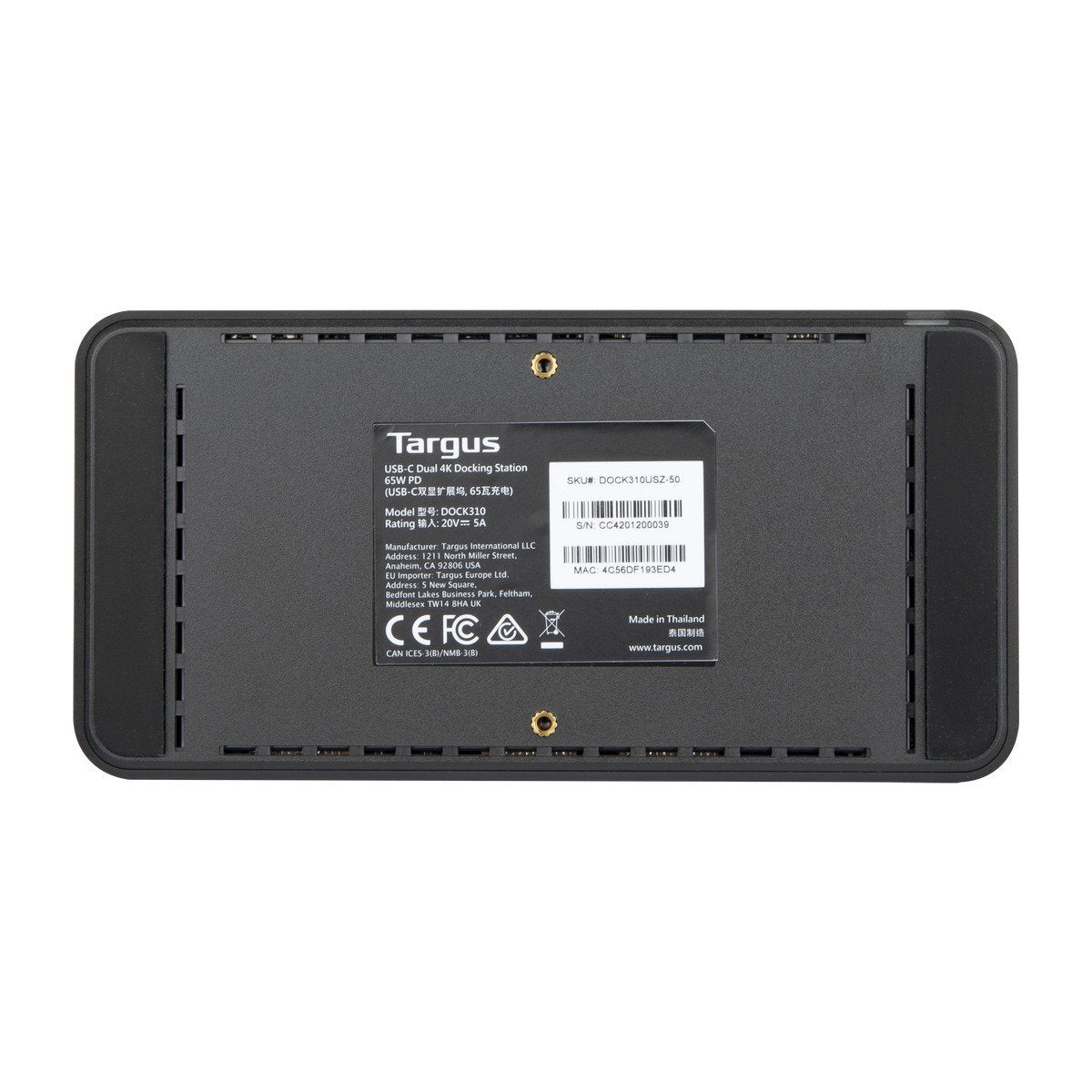 EAN 5051794030556 - Targus DOCK310EUZ base para portátil y replicador de puertos Alámbrico USB 3.2 Gen 1 (3.1 Gen 1) Type-C N imagen 13