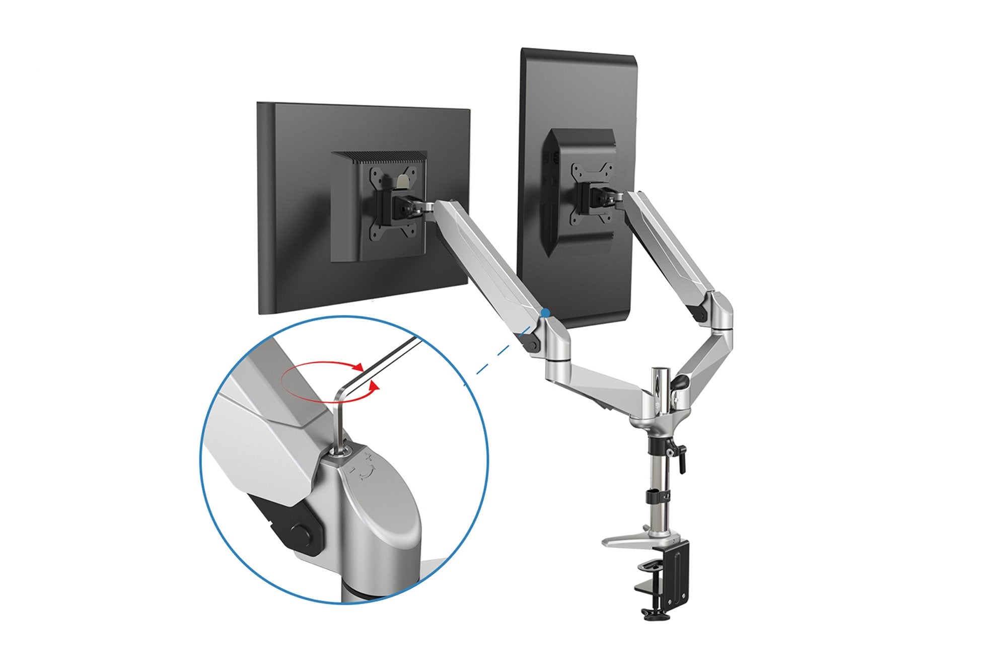 EAN 4016032385370 - Digitus DA-90353 soporte para monitor 68,6 cm (27") Escritorio Negro, Plata imagen 6