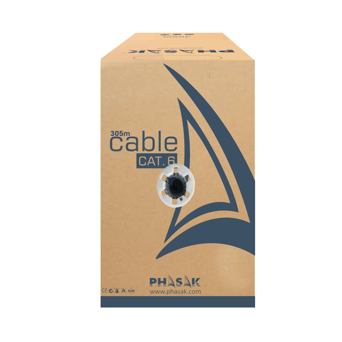 Bobina De Cable Rj45 Utp Phasak Phr 6100 Cat.6 100m