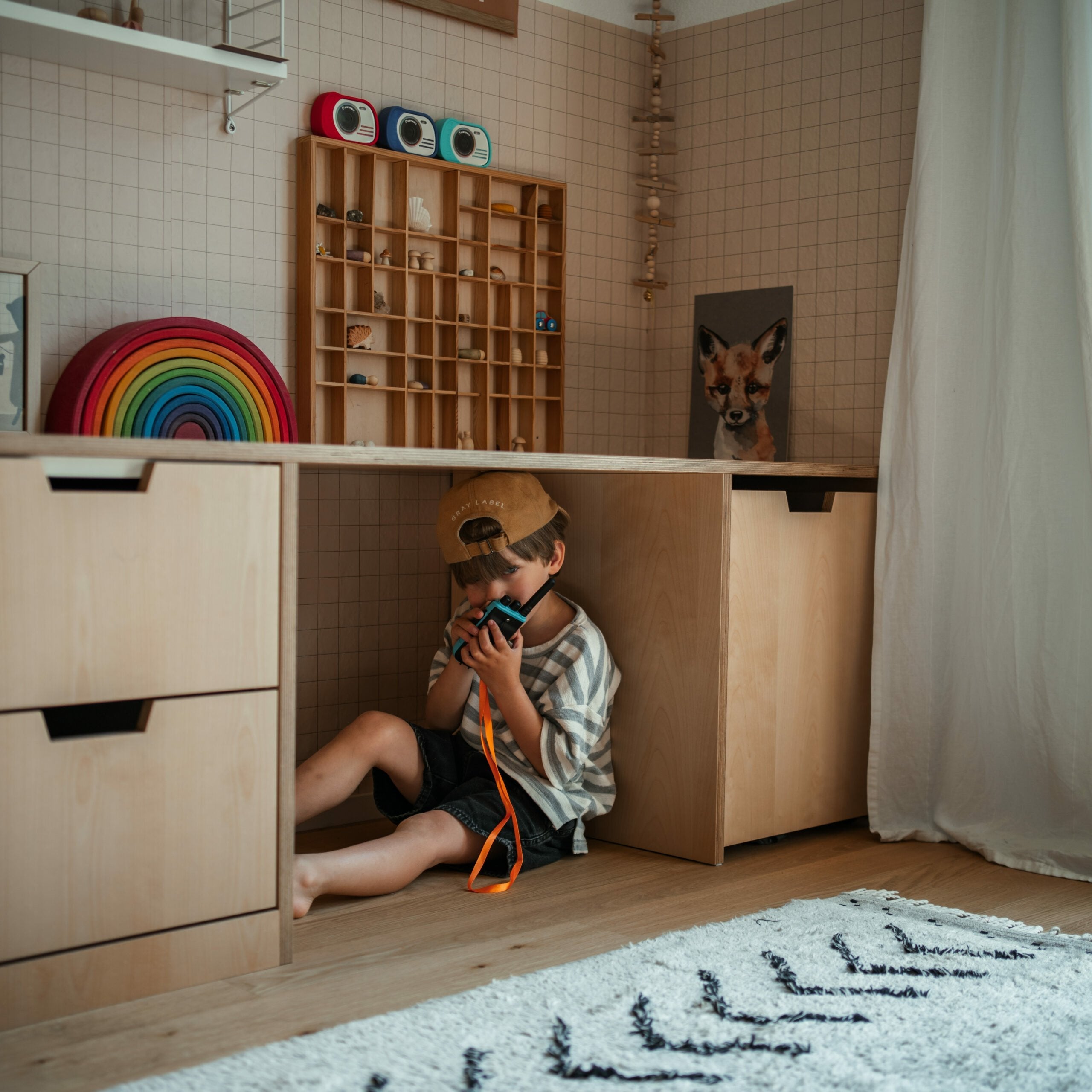 Kidywolf Walkie-Talkies Mit Taschenlampe Blau/Rot