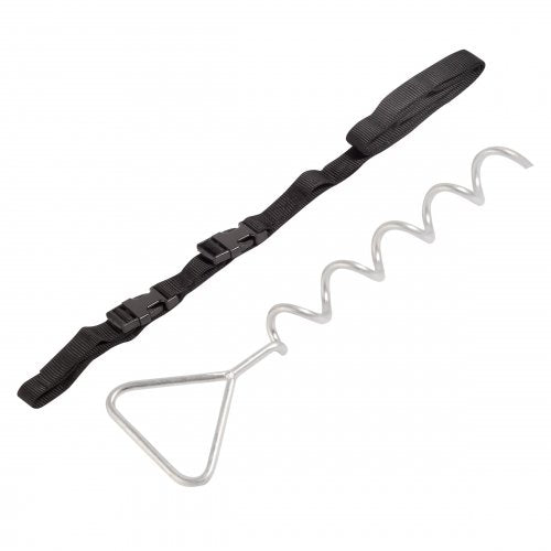 Hudora Trampoline Anchors Kit De Anclaje Para Cama Elástica, Soporte Kit De Anclaje Para Cama Elástica, Acero, Negro, Plata