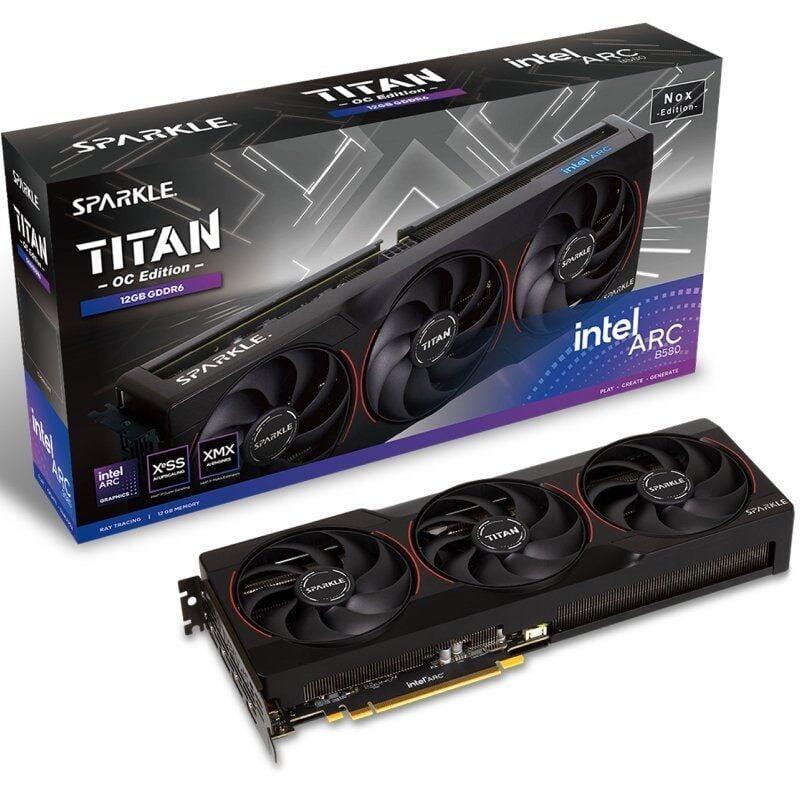 B580 12gb Sparkle Intel Arc Titan Nox Oc Gddr6 3 Fan