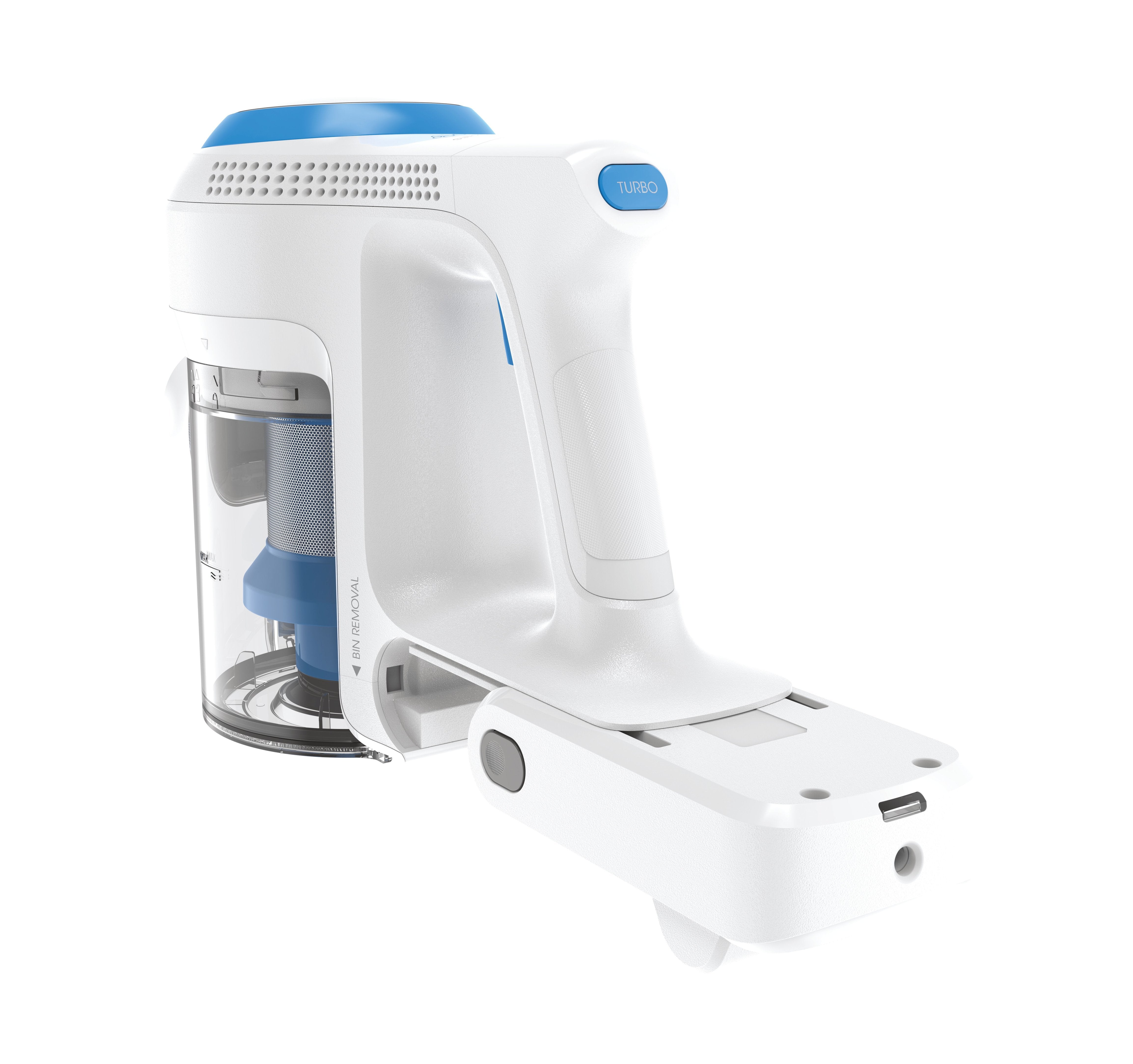 Candy Scopa Elettrica Cviva20 Ricaricabile Bianco/Blu