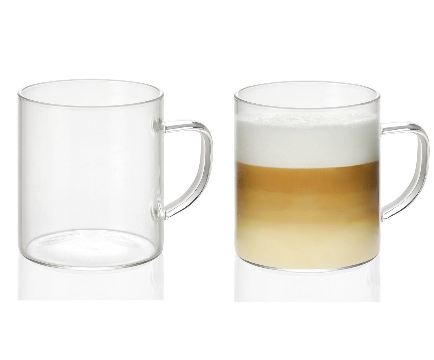 Set 2 Tazas De Vidrio 300ml Ø7,5x8,5cm Ms19209 Andrea House