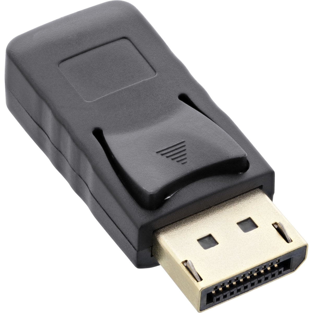 Adaptador Inline Displayport, Displayport Macho A Mini Displayport Hembra, 4k/60hz, Negro/Dorado
