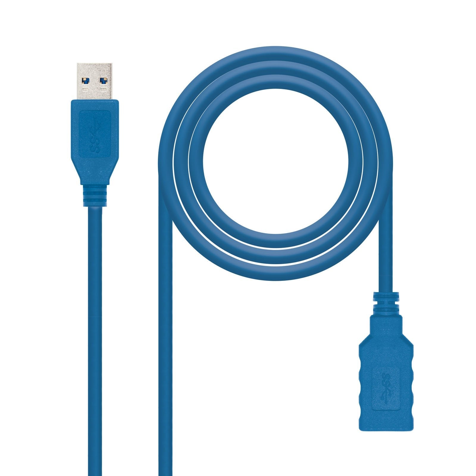Nanocable Cable Usb-A 3.0 Macho A Usb-A Hembra 2m - Azul