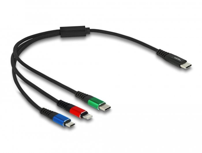 EAN 4043619868209 - DeLOCK 86820 cable USB USB 2.0 0,3 m USB C USB C/Micro-USB B/Lightning Negro, Azul, Verde, Rojo imagen 2