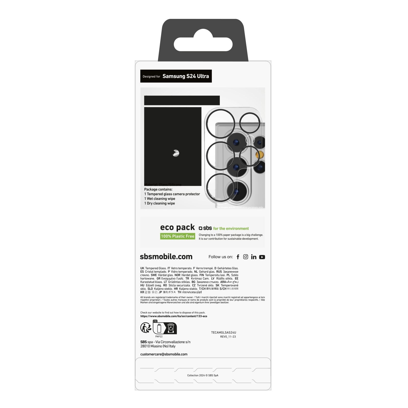 EAN 8018417467165 - SBS TECAMGLSAS24U protector de pantalla o trasero para teléfono móvil Protector para lentes de cámara Sam imagen 2
