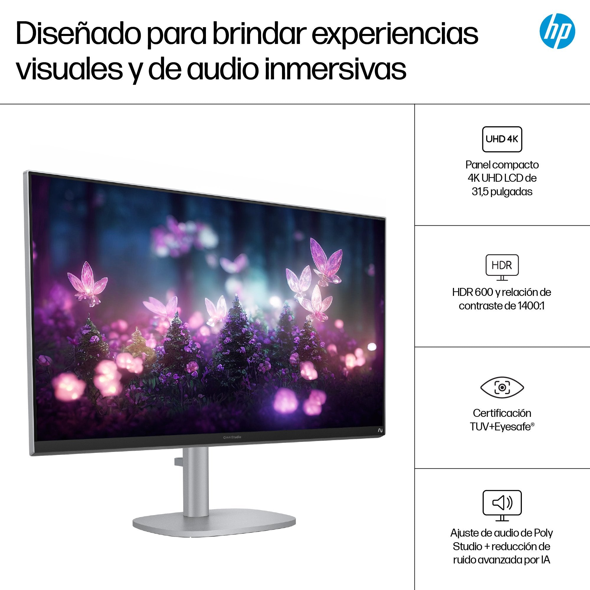 EAN 199896764988 - HP OmniStudio X All-in-One Desktop Next Gen AI 32-c1009ns PC Copilot+ PC Intel Core Ultra 7 258V 80 cm (31 imagen 9